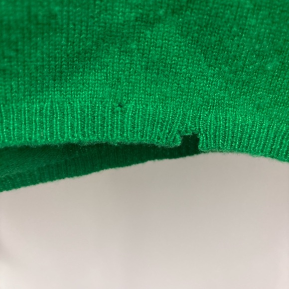 Charter Club Cashmere V-neck Sweater Womens XL Green Luxury Old Money Colorful - Picture 4 of 11
